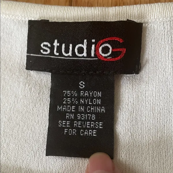 Studio G Shirt Midi Dress Womens Small Black White Colorblock Casual Travel - Image 2
