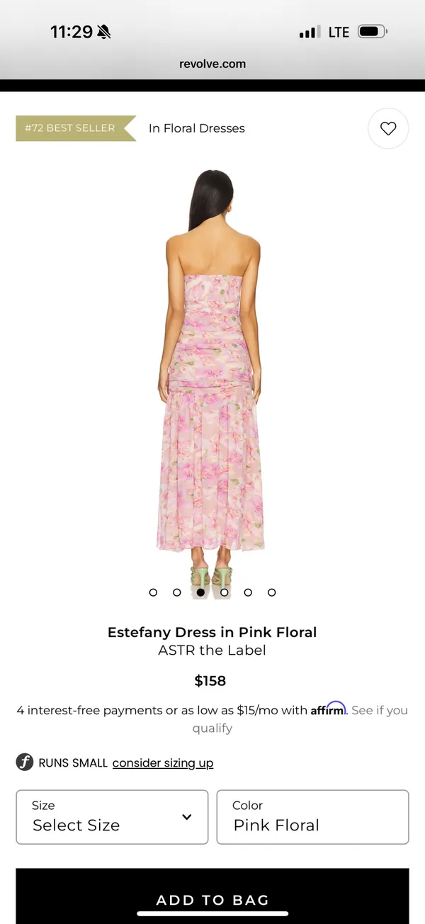 Revolve Pink Floral Dress - Image 2