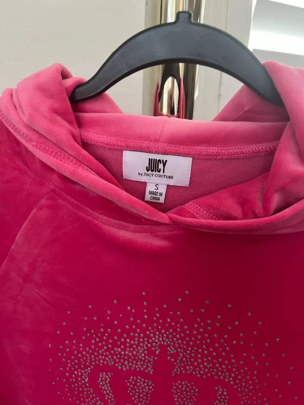 Juicy Couture Velour Hoodie Preppy Pink - Image 6