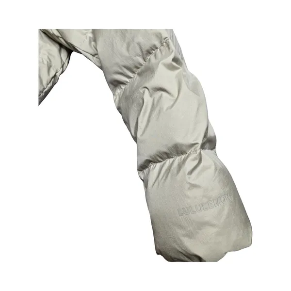 Lululemon Wunder Puff‎ Super-Cropped Jacket in Heathered Raw Linen Size: 12 - Image 4