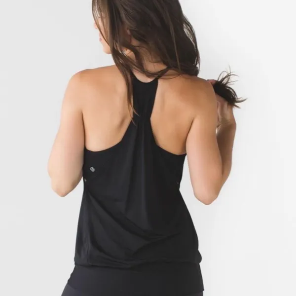 Lululemon Black Racerback Tank Top Size 6 - Image 2