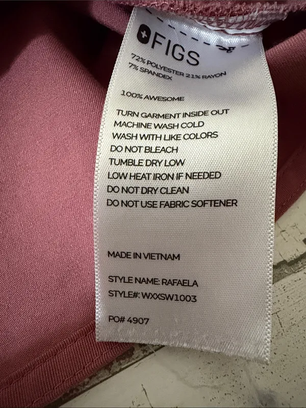 Figs Sleeveless Scrub Top - Mauve Size XL - Image 7