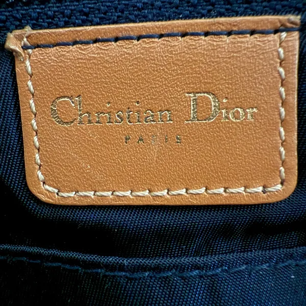 Christian Dior Vintage Denim Saddle Bowler Bag, dark wash, large size - Image 4