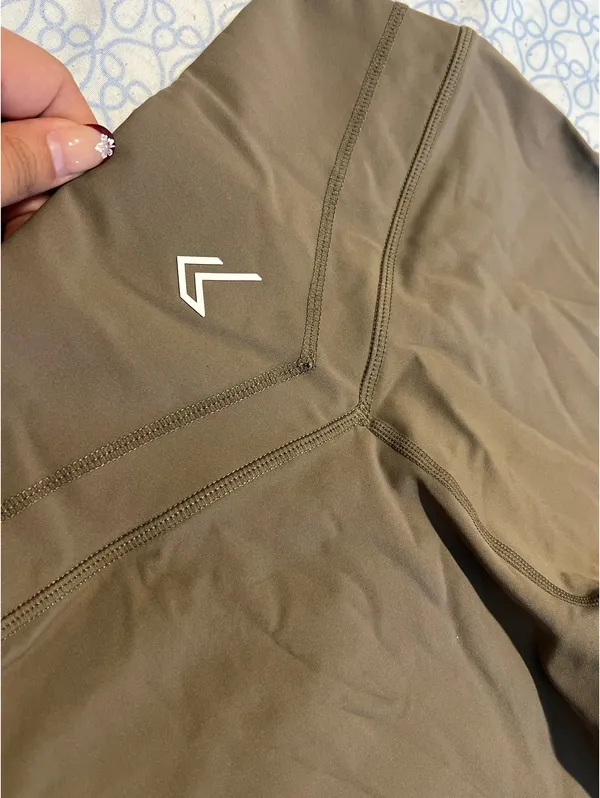 Oner Active Olive Brown High-Rise Bike Shorts - Image 3