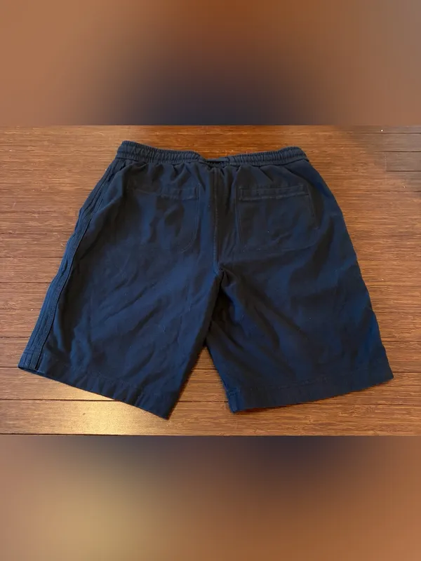 Athleta Farallon Midi Shorts Lounge Drawstring Pockets Black Size SP Cotton - Image 3