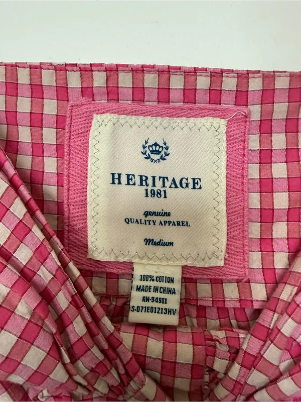 Heritage 1981 Pink Gingham Cotton Babydoll Dress | Coquette M - Image 2
