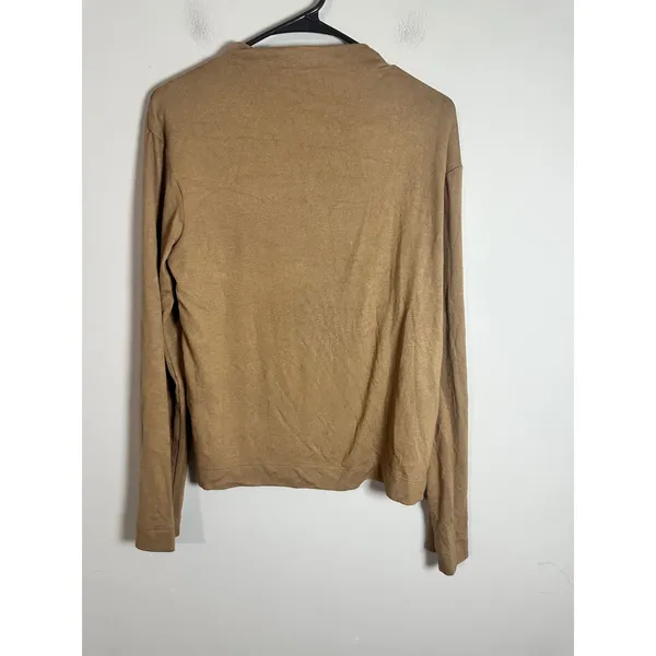 Banana Republic Soft Luxe Mock Neck Long Sleeve Top‎ Camel Brown XS 817177-02 - Image 4