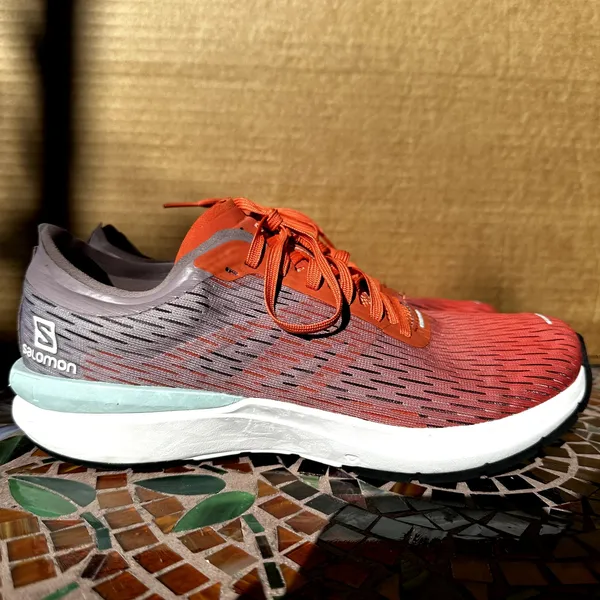 Salomon Sonic 3 Accelerate Road Running Shoes Lightweight Gray Orange 7 - Image 3