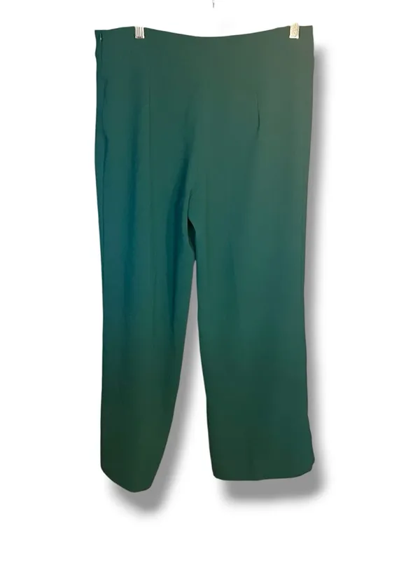 Zara Dark Green Wide-Leg Pants - Image 4