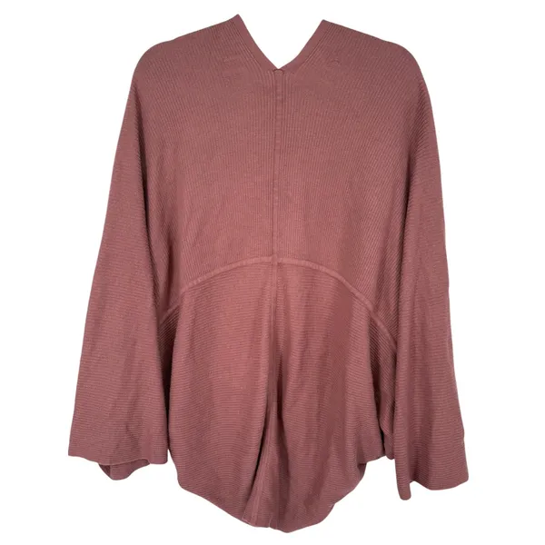 Lululemon Women's Cashlu Knit Textured Wrap Rose Pink Cardigan Sweater Size M/L - Image 6