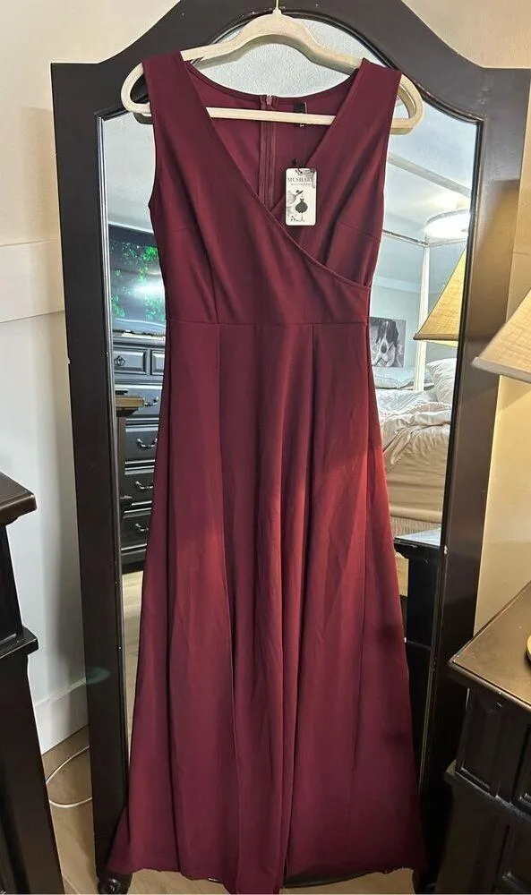 NEW Sleeveless Split Formal Dress Cocktail Party Maxi Dress M - Image 5