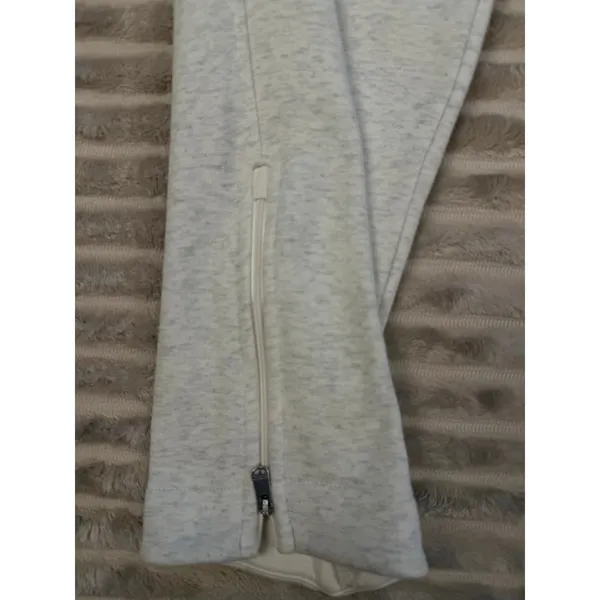 Athleta Jogger Pants Womens M Gray Sweatpants Zip Ankle Athleisure Lounge - Image 12