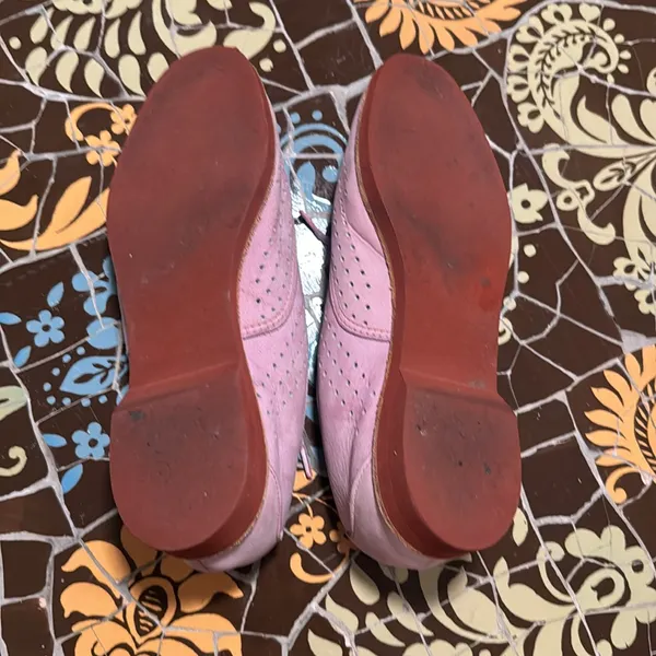 COLE HAAN  Pink Suede Lace-Up Oxfords - Image 4