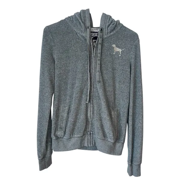 Y2K VS PINK Bling Full Zip Hooded Jacket! - Image 2