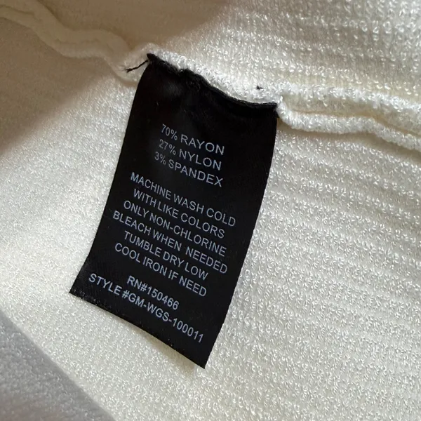 Montgomery Post Womens Square Neck Ribbed Knit Tank Top Cream Ivory Medium NEW - Image 4