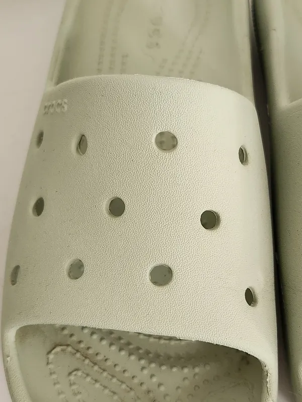 Crocs Pale Green Slide Sandals Size 7 - Image 6