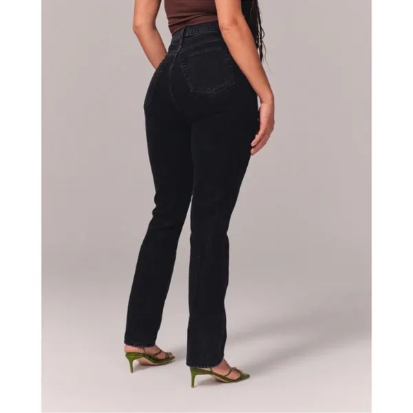 Abercrombie Fitch Curve Love 90’s Slim Straight Ultra High Rise Jeans 25/0 Short - Image 7