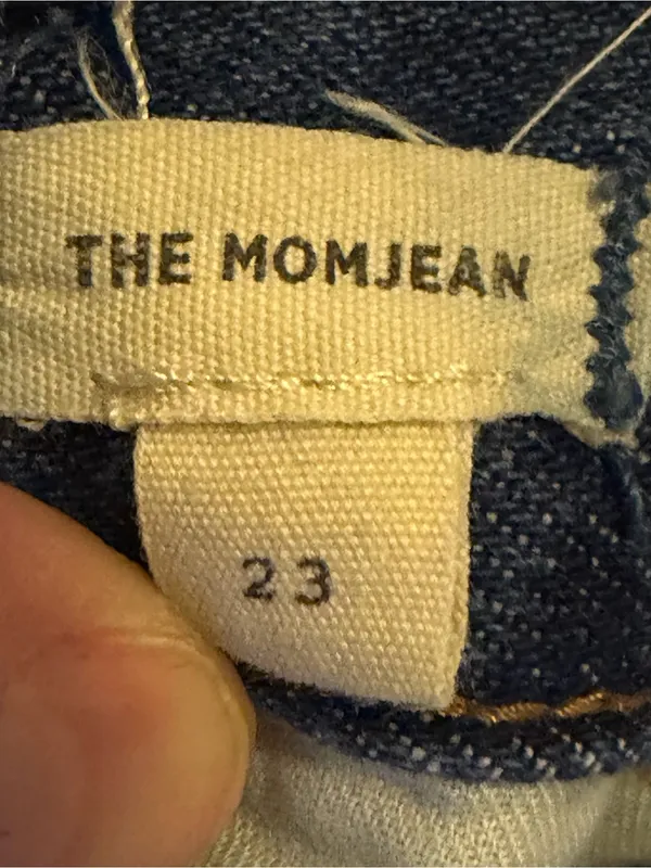 Madewell The Momjean High Rise Straight Leg Jeans Size 23 Raw Hem - Image 6