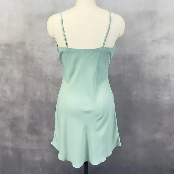 Abercrombie Fitch Mini Dress Women Large Sage Twist Front Flowy Soft Girl Ballet - Image 2
