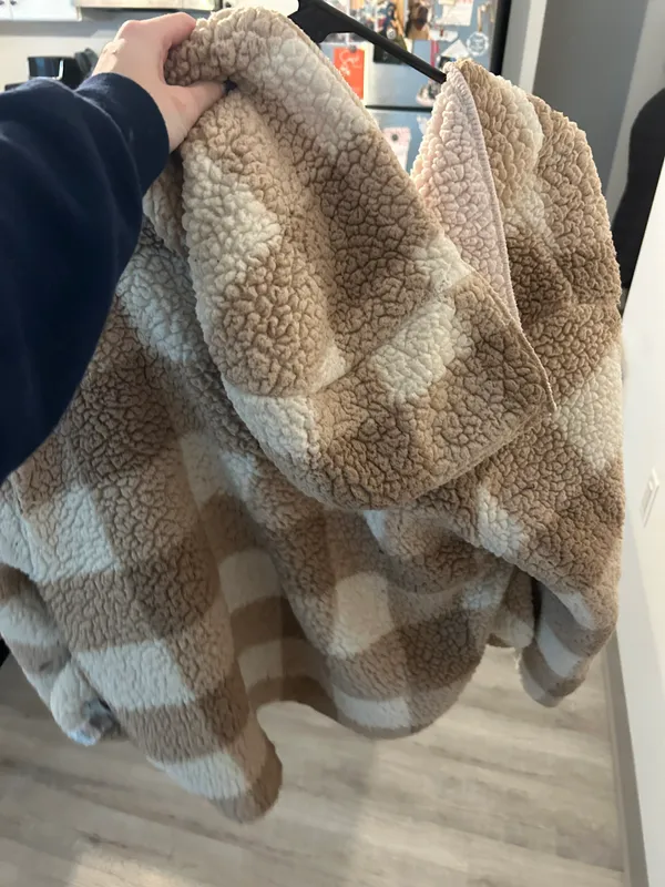Fuzzy Hooded Jacket Size L - Image 2
