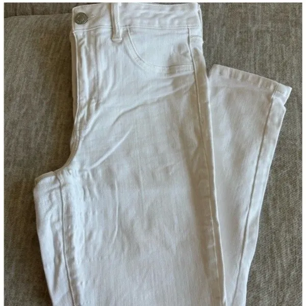 American Eagle Next Level Stretch Women's High Rise Skinny Jeans White 12 Short - Image 6