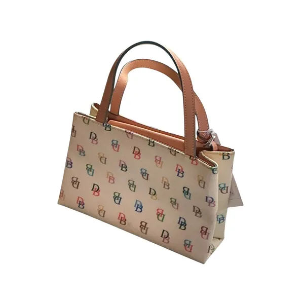 Dooney & Bourke‎ Tiny East/West Bag White Multi Color Monogram Mini Tote WI396 - Image 4