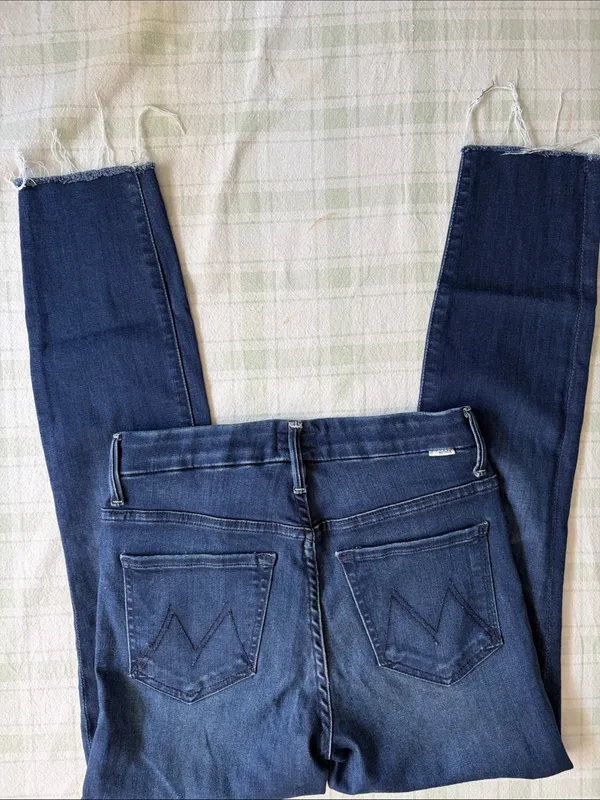 MOTHER Dark Blue Slim Fit Jeans - Image 4