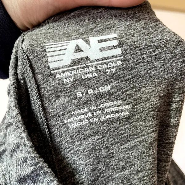 American Eagle NY USA 77 gray jogger sweatpants elastic waist women's‎ size S - Image 6
