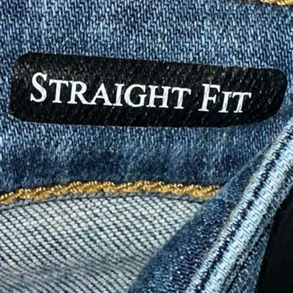 Judy Blue Straight Fit Jeans 7/28 Distressed Cuffed Hem Mid Rise‎ Denim - Image 4