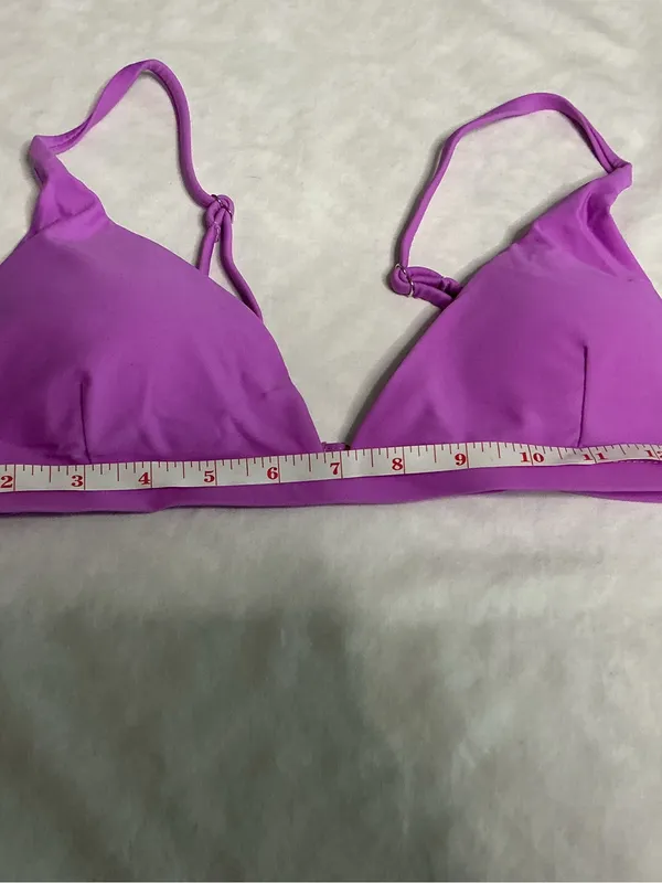 Purple High Waisted Bikini Set Size M Two Piece Swimsuit - Image 3