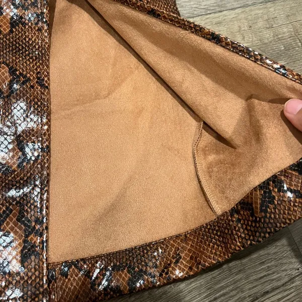 Express x Negin Mirsalehi Snakeskin Leather-like Midi Skirt‎ 10 - Image 11