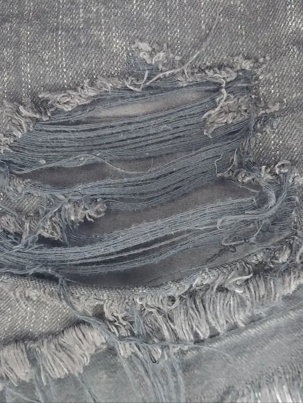 Abercrombie & Fitch Distressed Frayed Hem Cutoff Grunge 90's Punk Denim Shorts - Image 6