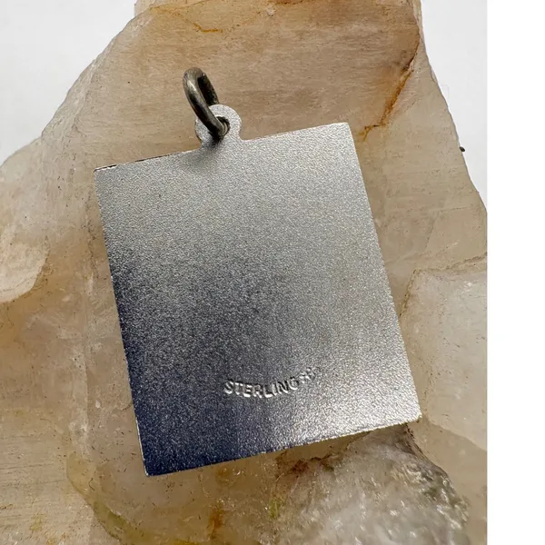 Vintage Sterling Silver Bingo Card Charm Pendant‎ 3.09g Game Night Jewelry - Image 2