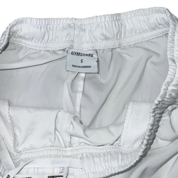 Gymshark White Athletic Shorts Lightweight Elastic Waist - Image 3