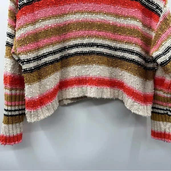 Billabong Easy Going Multicolor Chunky Knit Long Sleeve‎ Cropped Sweater Sz XS - Image 5