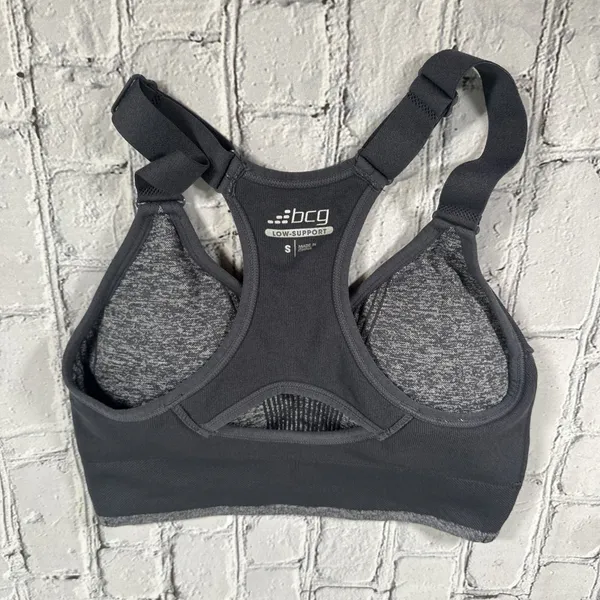 BCG Women’s Low Support Molded Cup Sports Bra size Small Grey Gray Removable Pad - Image 14