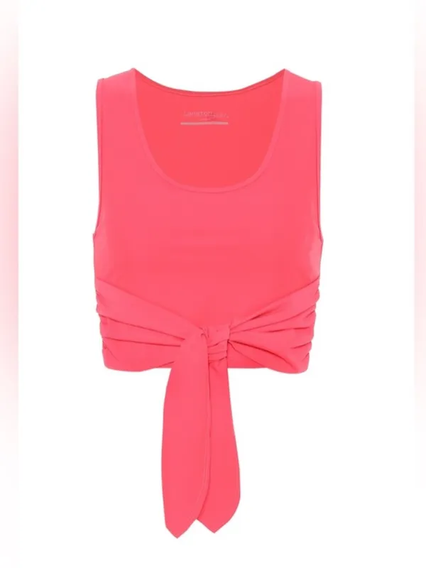 $104 Revolve X Lanston Sport neon-red Axel wrap tank top M - Image 3