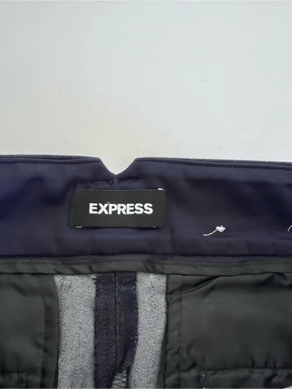 Express Women's Editor Slim Flare Low Rise Stretch Dark Indigo Trousers - Image 3