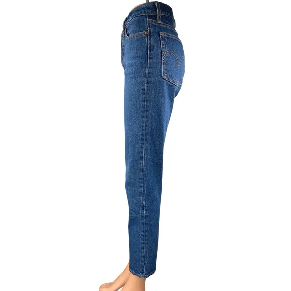 Levi's Wedgie Women's Blue High Rise Skinny Straight Denim Jeans Pants Size 28 - Image 2