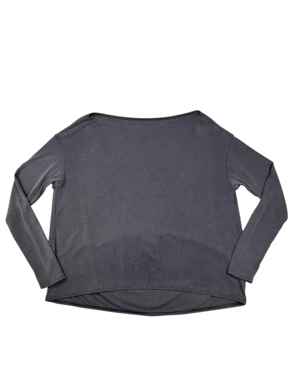 Lululemon Drapey Softstreme Off-The-Shoulder Long-Sleeve Shirt Black Size M - Image 3