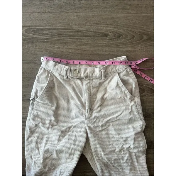 Levi’s Premium Math Club Flare Corduroy Pants Womens Size 29 Cream Y2K Boho - Image 9