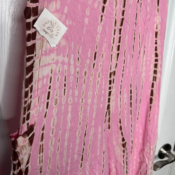 PAPAYA TREE IMPORTS Pink Tan Tie Dye Wide Leg‎ Jumpsuit - Image 3