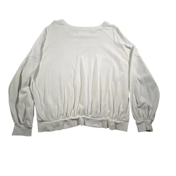 We The Free Free People Top Womens XS‎ White Long Sleeve Relaxed Ribbed Hem - Image 3