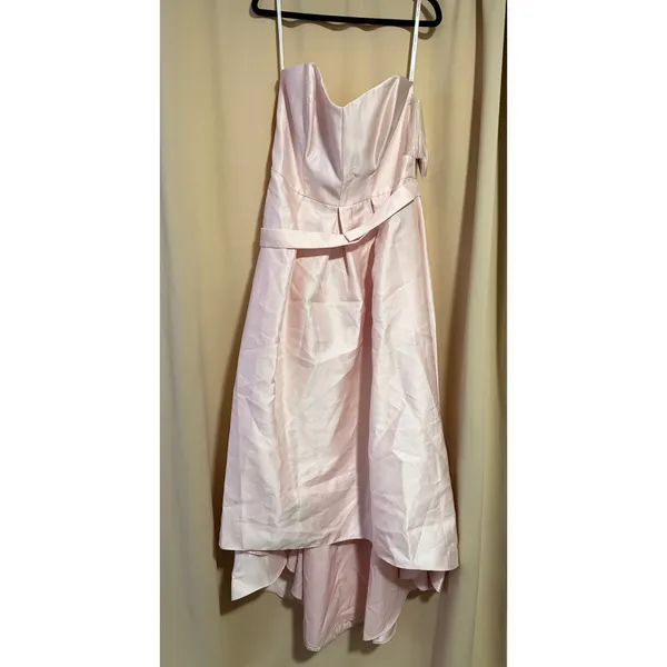 Alfred Sung Hi-Low Gown With Pockets Blush- Size 16R - Image 3