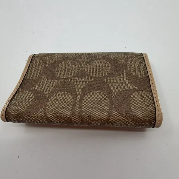 Coach Signature C 6-Ring Brown Coated Canvas Key Case - Image 3