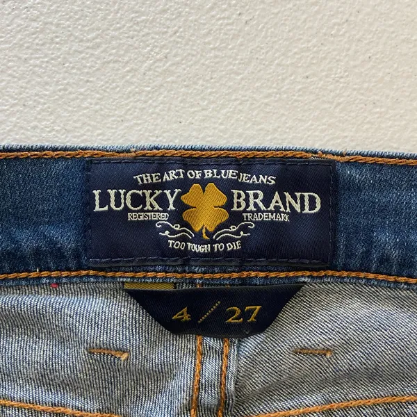 EUC Lucky Brand women’s blue medium wash Sofia‎ capri denim jeans summer stretch - Image 5