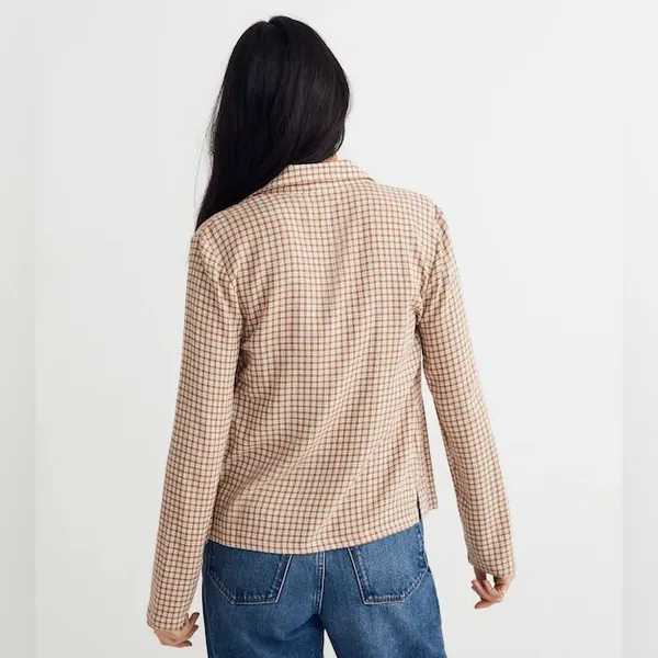 Madewell Crinkle Slim Button-Up Shirt in Plaid - Image 3
