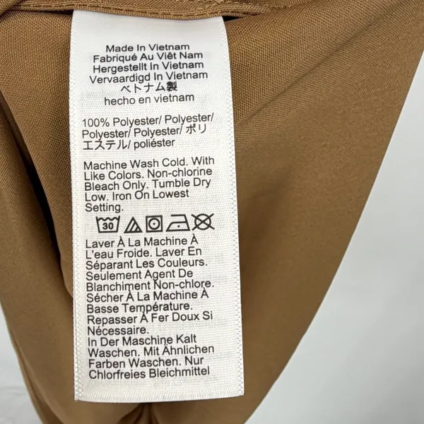 J Crew Gwyneth Slip Dress Brown Luster Charmeuse Cowl Neck - Image 6