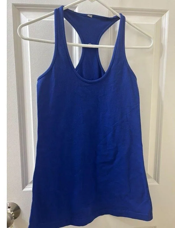 Lululemon Womens Navy Athletic Racerback Tank ABOUT XS - Image 2