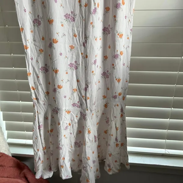 Princess Polly Curtis Cream Floral fitted maxi Dress Size 4 floral boho - Image 6